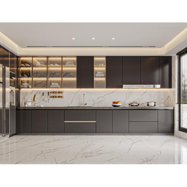 Classical High Gloss Lacquer Kitchen Cabinet with Big Storage