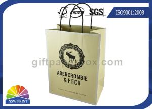 China Custom Brand Printed Shopping Kraft Paper Bags With Twisted Paper Handle wholesale