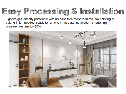 2.9m Hot Pressed PVC Marble Sheets Scratch Resistant Wall Board