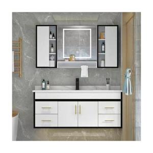 China 18 Inch Floor Mounted Small Bathroom Vanity with Silver Mirror and Customized Color wholesale