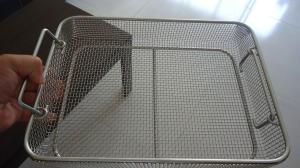 China Professional Square Wire Mesh Basket Tray Electrolyzation And Polishing Surface wholesale