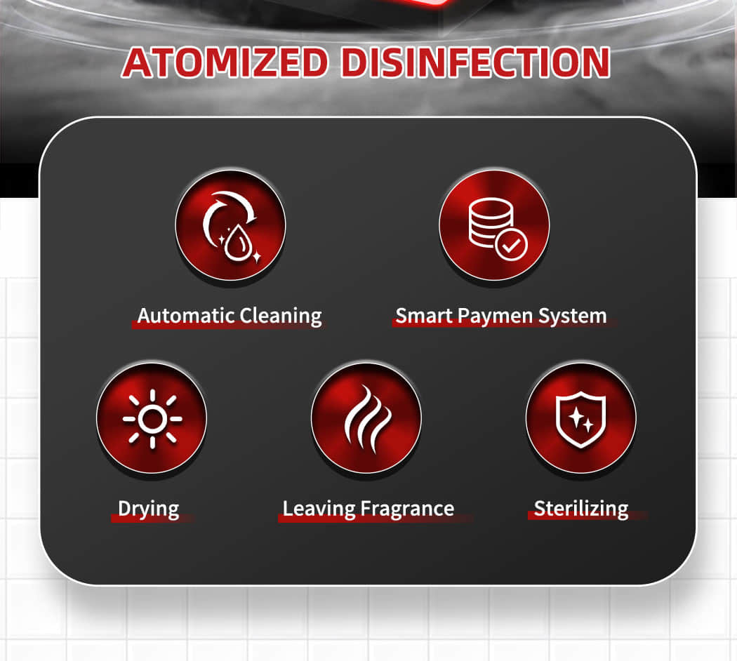 Smart Helmet Cleaning Vending Machine with UV Sterilization, Automatic Drying, Deodorizing System and QR Card Payment for Motorcycle Shops, Gyms and