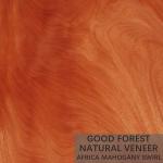 Hardly Mahogany Natural Wood Veneer Customized Crown Cut Grain