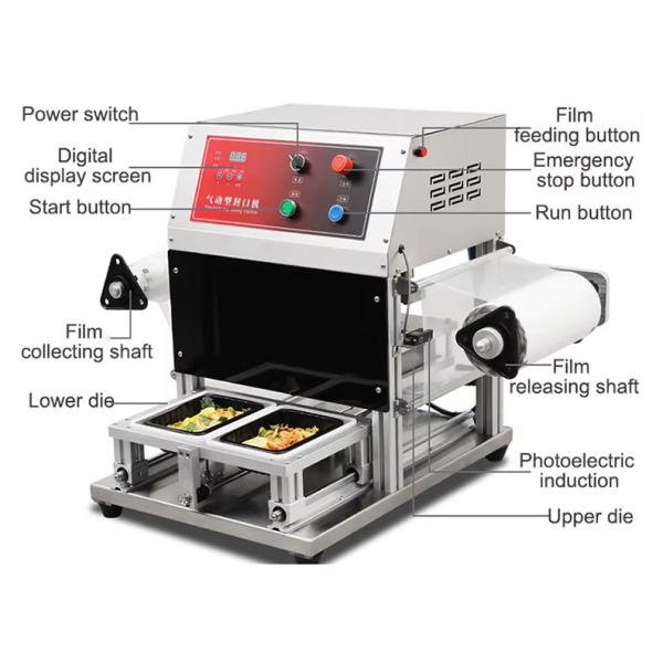 CE Certified Food Tray Sealing Machine Manual Heat Tray Sealer Packaging Wrapping Machines