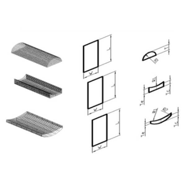 Optical Cylindrical Rectangle Convex Quartz Infrared Lens