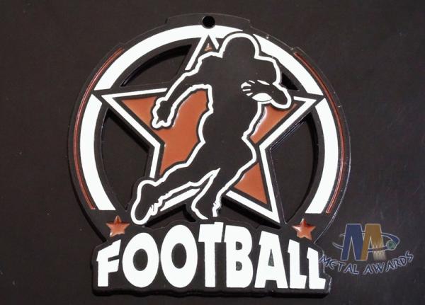 Matt Black Plating Custom Football Glow In The Dark Medals Hallowmas Gifts For