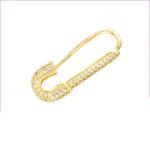 U Shaped Rhinestone Hoop Earrings Earrings Stud Paper Clip OEM ODM