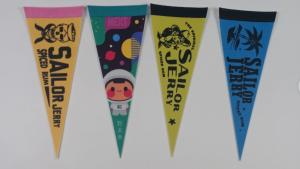 China OEM Logo Printed Felt Pennant Banner , Indoor High School Pennant Flags wholesale