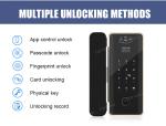Office Store Wireless Glass Door Lock Full Automatic Face Scan For 10-12mm