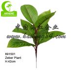 Durable 85cm Green Plastic Leaves For Decoration , Plastic Green Leaves Lifelike