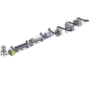 China Fully Automatic Plastic Washing Recycling Machine 1000kg/h For PP PE Films / PP Woven Bags wholesale