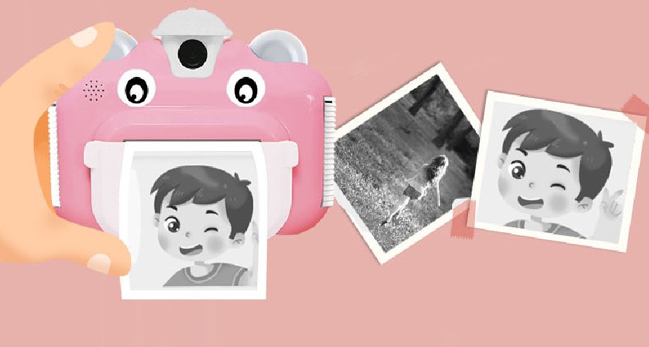 1080P HD Digital Portable Kids' Camera With Thermal Print With 1200mAh Battery