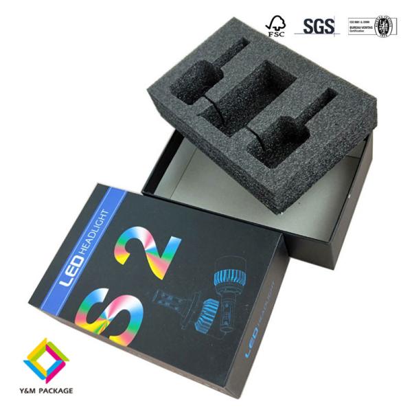 Custom Printing Luxury Rigid Folding Box Black Paper Packaging Magnet Closure