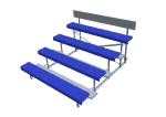 4 Rows Outdoor Aluminum Bleacher Seating With Plastic Seats