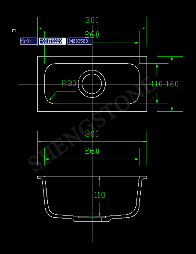 EPOXY RESIN CUP SINK SIZE