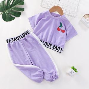 China Summer Short Sleeved Suit Spring Children'S Clothing Girls Casual Suit wholesale