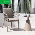 Waterproof Cushion Hotel Outdoor Metal Side Table for Modern Design Style Garden