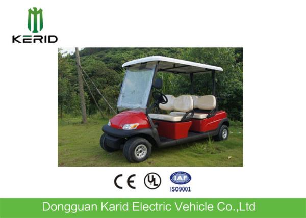 Metallic Red Color Electric Fuel Type Golf Carts DC Motor 4 Passengers Cheap