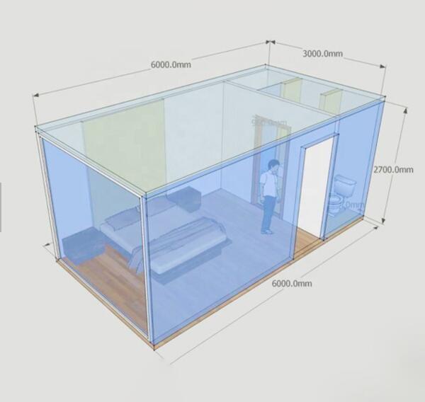 Detachable Container Modern Design Style 20ft Shipping Flat-Packed Prefab Toilet House