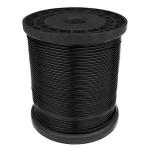 Topone 200Ft Black Vinyl Coated Wire Rope 1/16 Inch Coated To 3/32 Inch 304