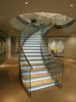 Industrial Hall Glass Balustrade Full Solution for Curved Tempered Safety Glass