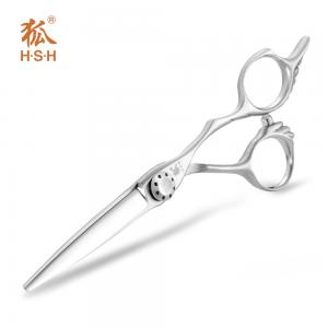 China Silver Special Hairdressing Scissors Japanese 440C Steel Engraving Handle wholesale