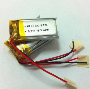 China Ultra Thin Lithium Battery Polymer 1C LiPo Battery 3.7V 150mAh wholesale