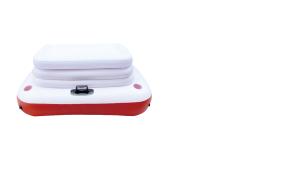 China PVC Inflatable Beach Cooler 0.40mm Inflatable Outdoor Furniture White Red wholesale