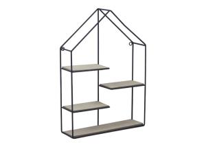 China Paulownia Veneered MDF 17.5cm Wide Wall Mount Rack Shelf wholesale