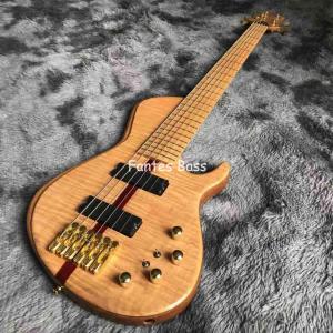 China Neck Through Body Ash Wood 6 Strings ButterFY Style Electric Bass 940mm Scale Lengthen wholesale