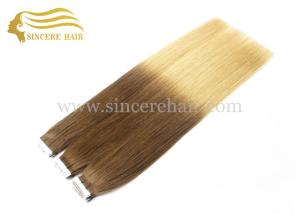 China Hot Selling 24 Inch Ombre Blonde Double Drawn Seamless Tape In Remy Human Hair Extensions for sale wholesale