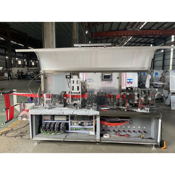 Full Automatic 4 Side Sealing Wet Wipe Packaging Machine Single Sachet Alcohol Swab Packing Machine