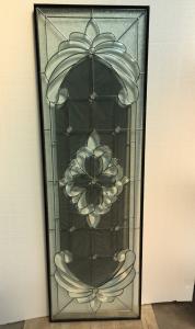 China Decorative Door Leaded Glass Classic Beveled 25.4MM Panels For Doors Brass Finish wholesale