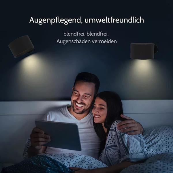 360 Degree Rotate Magnetic Touch Control LED Wall Mounted Reading Light For Bedroom