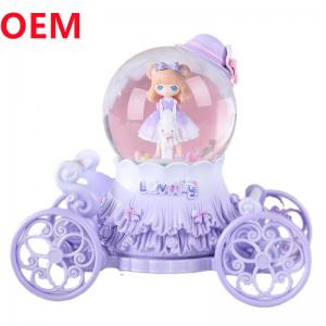 China Custom Polyresin Princess Light Up Water Globe Princess Snow Globe With Musical Box wholesale