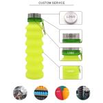 550ml Sport Silicone Portable Foldable Water Bottle