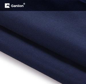 China Navy Polyester Lyocell Rental Workwear Fabric Pilling Resistant wholesale