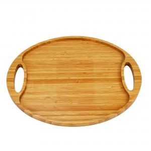 China Oval Bamboo Solid Wood Serving Tray Light Weight For Food wholesale