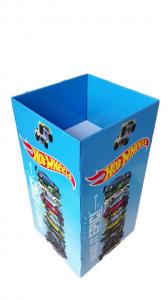 China Customized Square Blue Standee Cardboard Display Corrugated Pallet for Toy Cars on sale