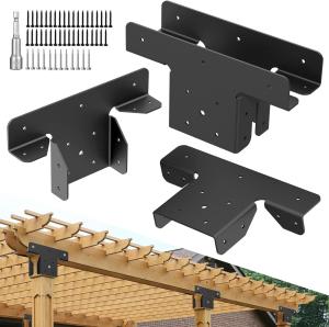 China Heavy Duty Pergola Brackets Adjustable Pergola Brackets 4x4 Fence Post Brackets for Metal Posts to Wood wholesale