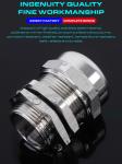 M50 Metric IP68 Cable Gland Stainless Steel Type 304, 316, 316L with EPDM Seal &