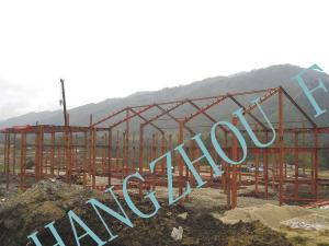 China Clear Span Prefabricated Structural Steel Buildings Galvanized Painted Column on sale