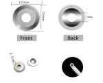 10PCS 12mm Round Carbide Cutter Insert With Screws For DIY Woodworking