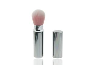 China Goat Hair Retractable Foundation Brush Flexible Blush Brush With Metal Handle wholesale