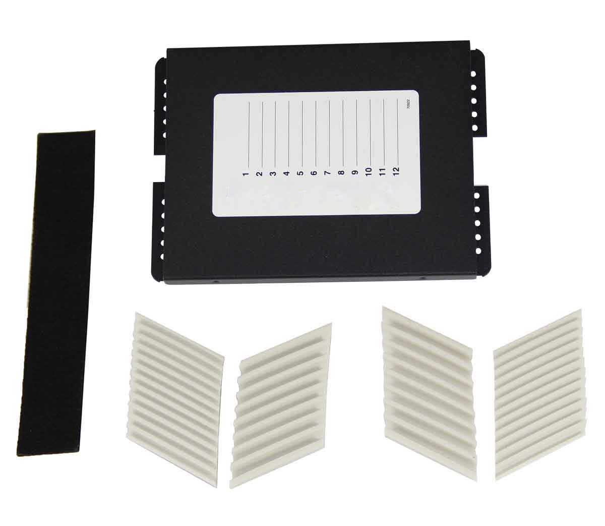 12-position-aluminum-splice-tray-adhesive-back-fiber-insert-design-7x4.75x0.5-in