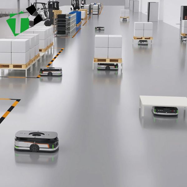 Polyurethane Tyre Material AGV Automated Guided Vehicle with Servo Steering and Dual Rudder Wheel Drive for Industrial Automation