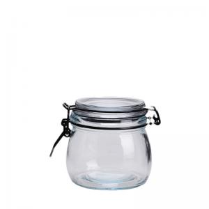 China Modern Empty Glass Jars Transparent Leakproof Glass Lid Canisters wholesale