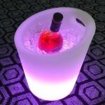 Portable Illuminated Ice Bucket , Waterproof LED Ice Bucket Party Cooler