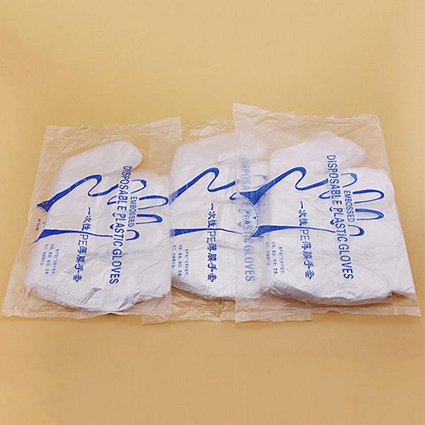 Household Clear Plastic Gloves Non Slip Good Air Tightness Environmental