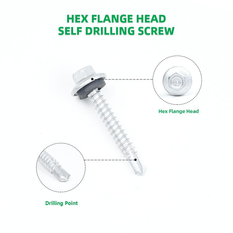 Ruspert Flange Hex Head Self Drilling Tek Screw for Versatile in Various Applications